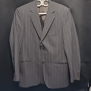ZARA grey pin stripe Mens suit jacket usa 38